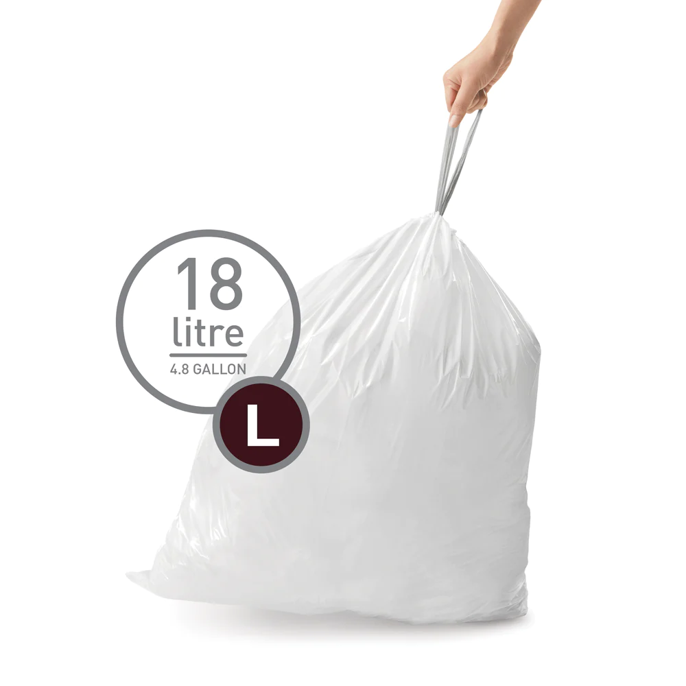 Pack de 20 sacs poubelle 18L code L Simplehuman