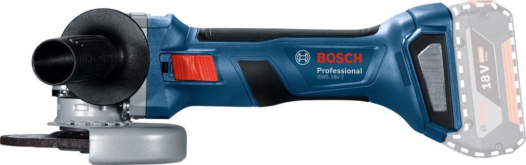 Bosch GWS 18V-7 Accu haakse haakse slijper - 06019H9001