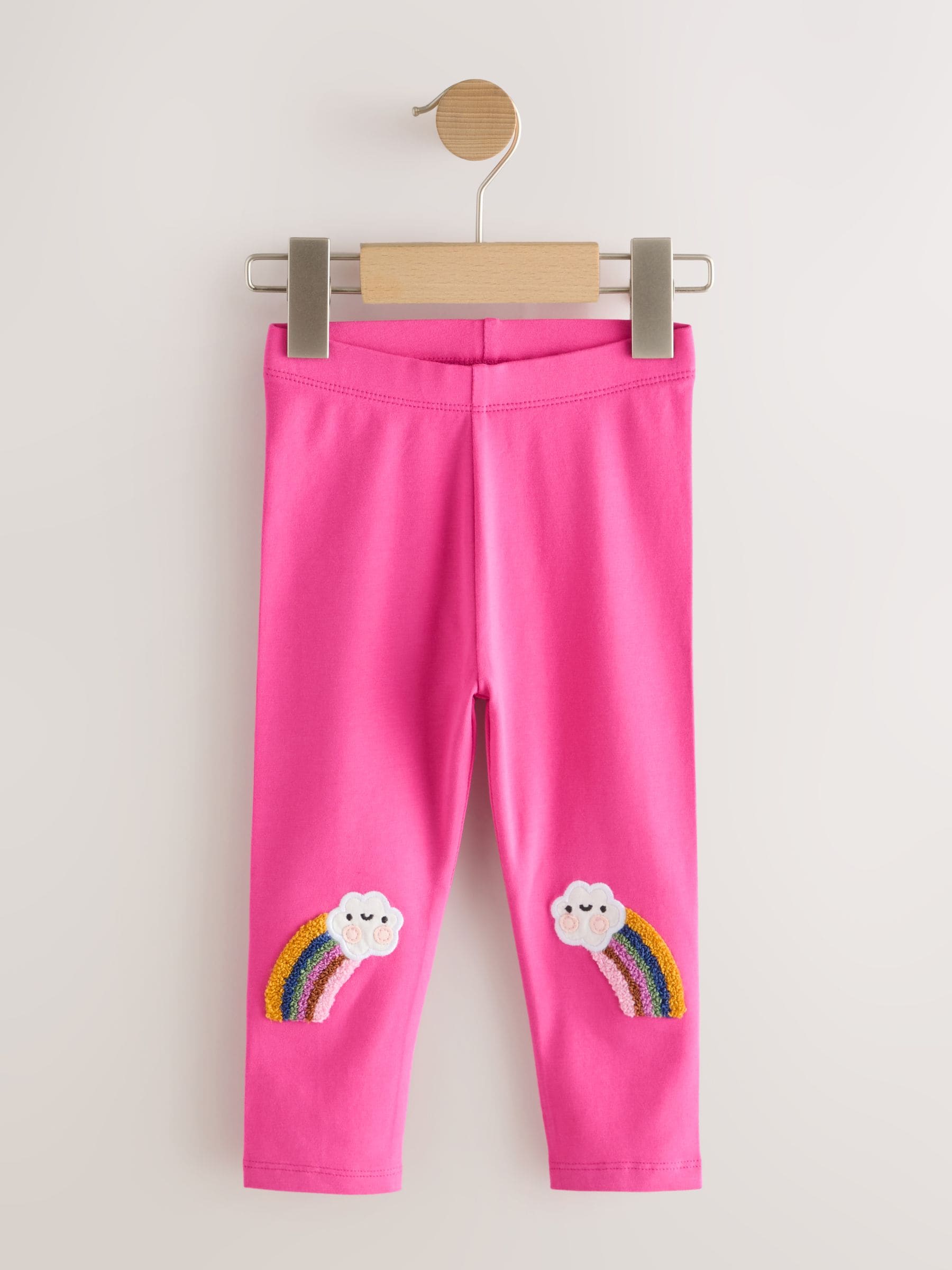 Pink Cloud Rainbow - Knee Embellsihed Leggings (3mths-7yrs)