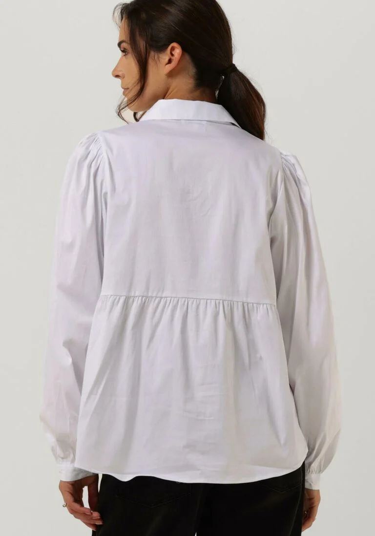 LEVETE ROOM witte levete room blouse lr-isla solid 64 shirt