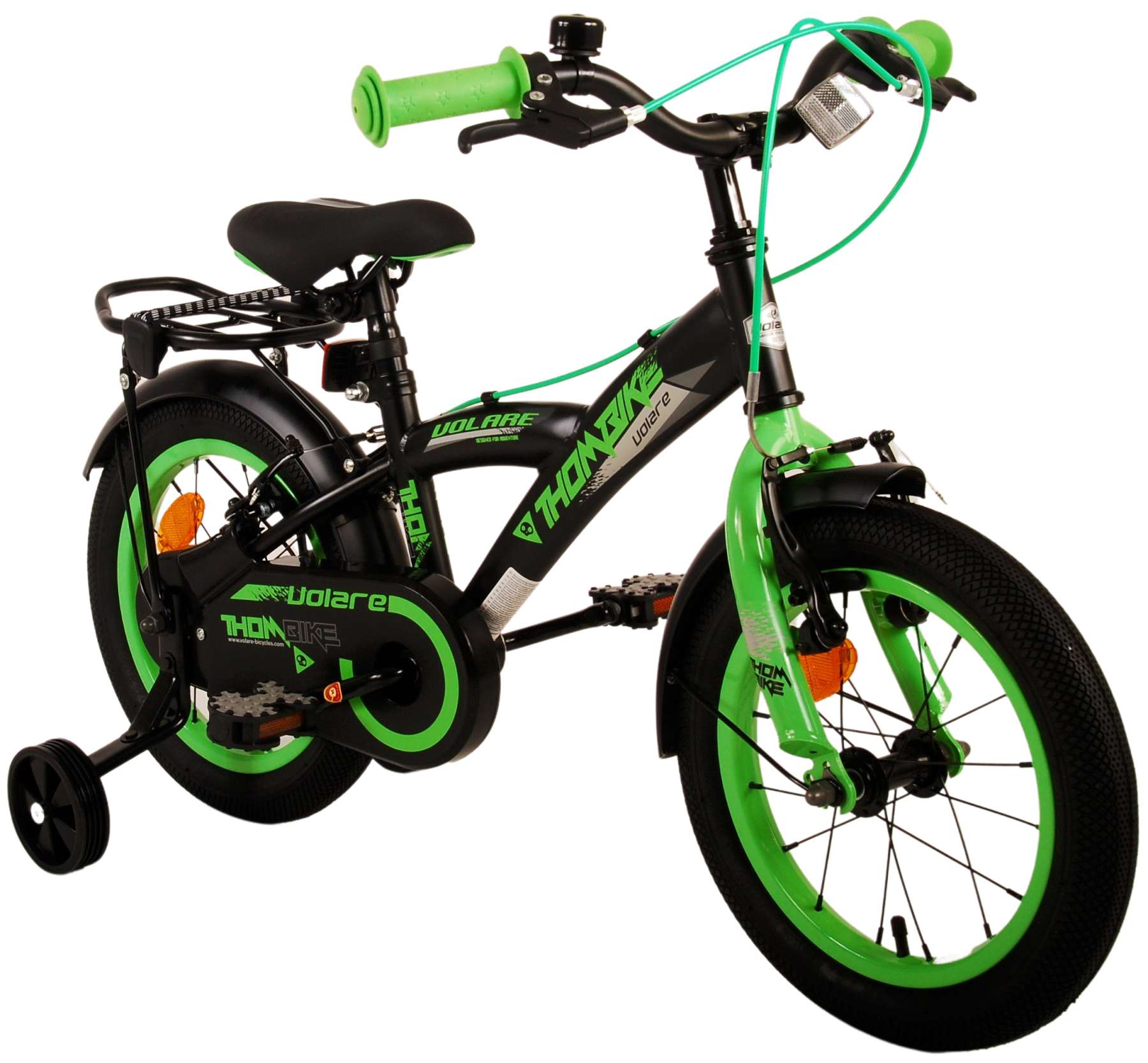 TPFSports Thombike Kinderfahrrad - Jungen - 14 Zoll - Rücktritt + Handbremse - Schwarz/Blau