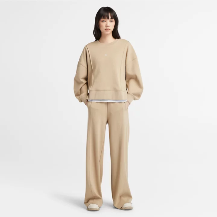 Pantalon Palazzo pour femme en beige