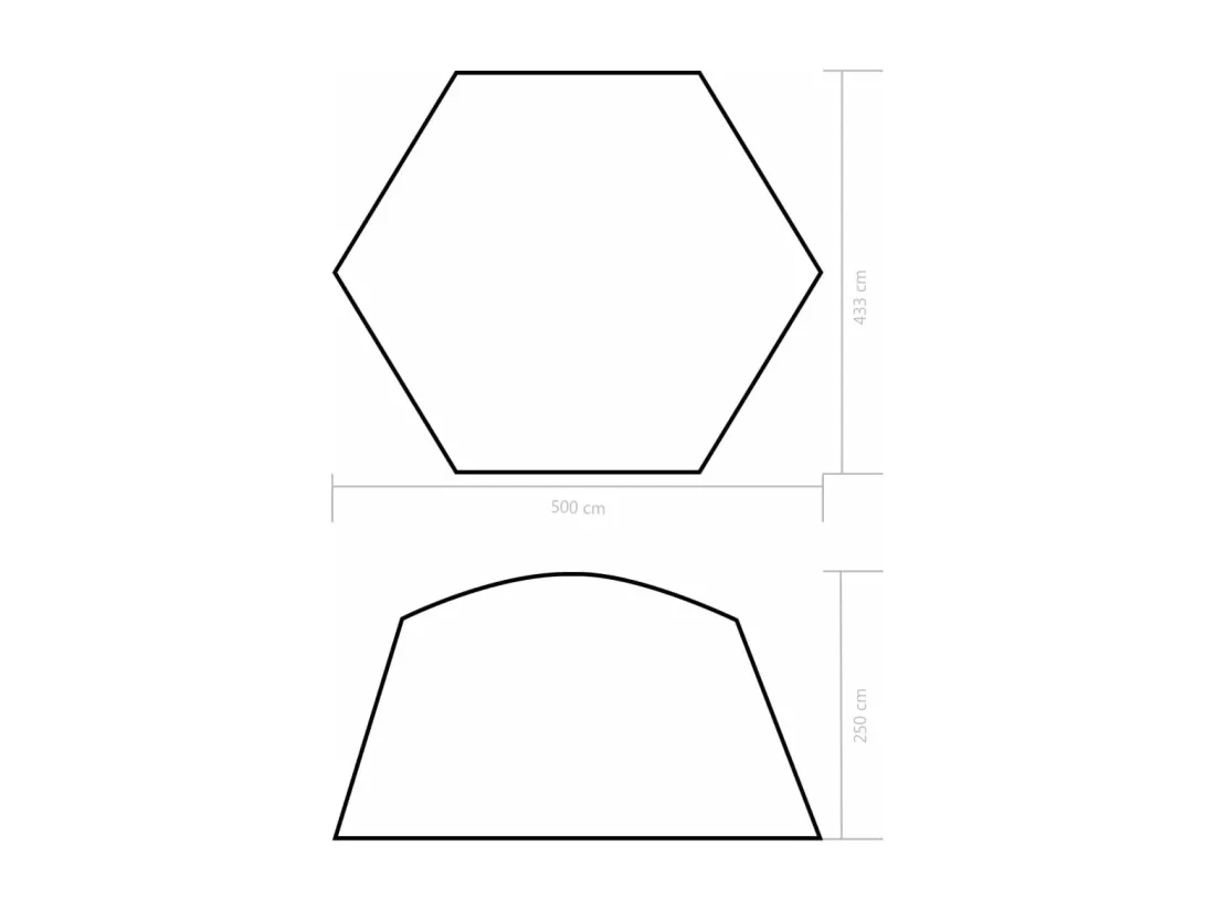 Prolenta Premium - Tente de piscine Tissu 500x433x250 cm Bleu
