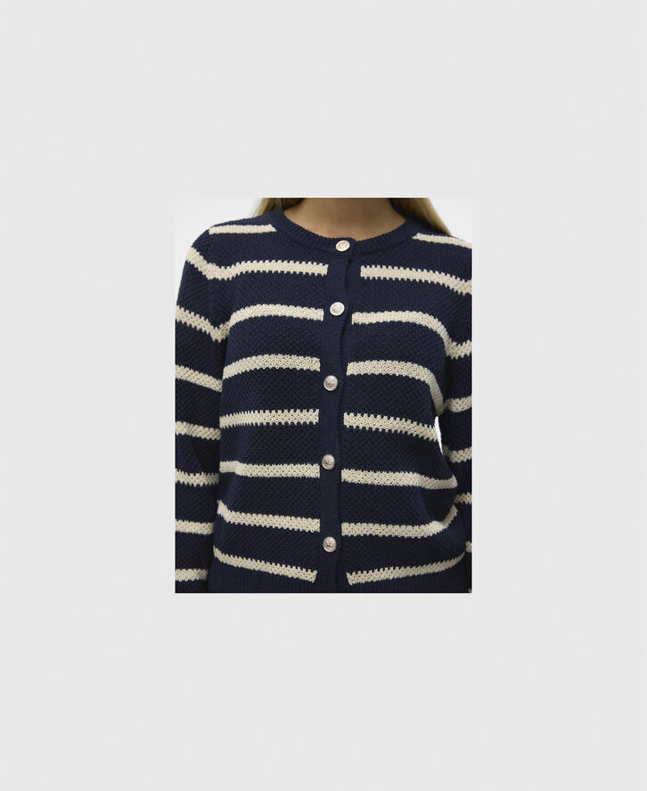 Vero Moda VMAMAZING LS O-NECK CARDIGAN BOO Navy blazer/w. birch