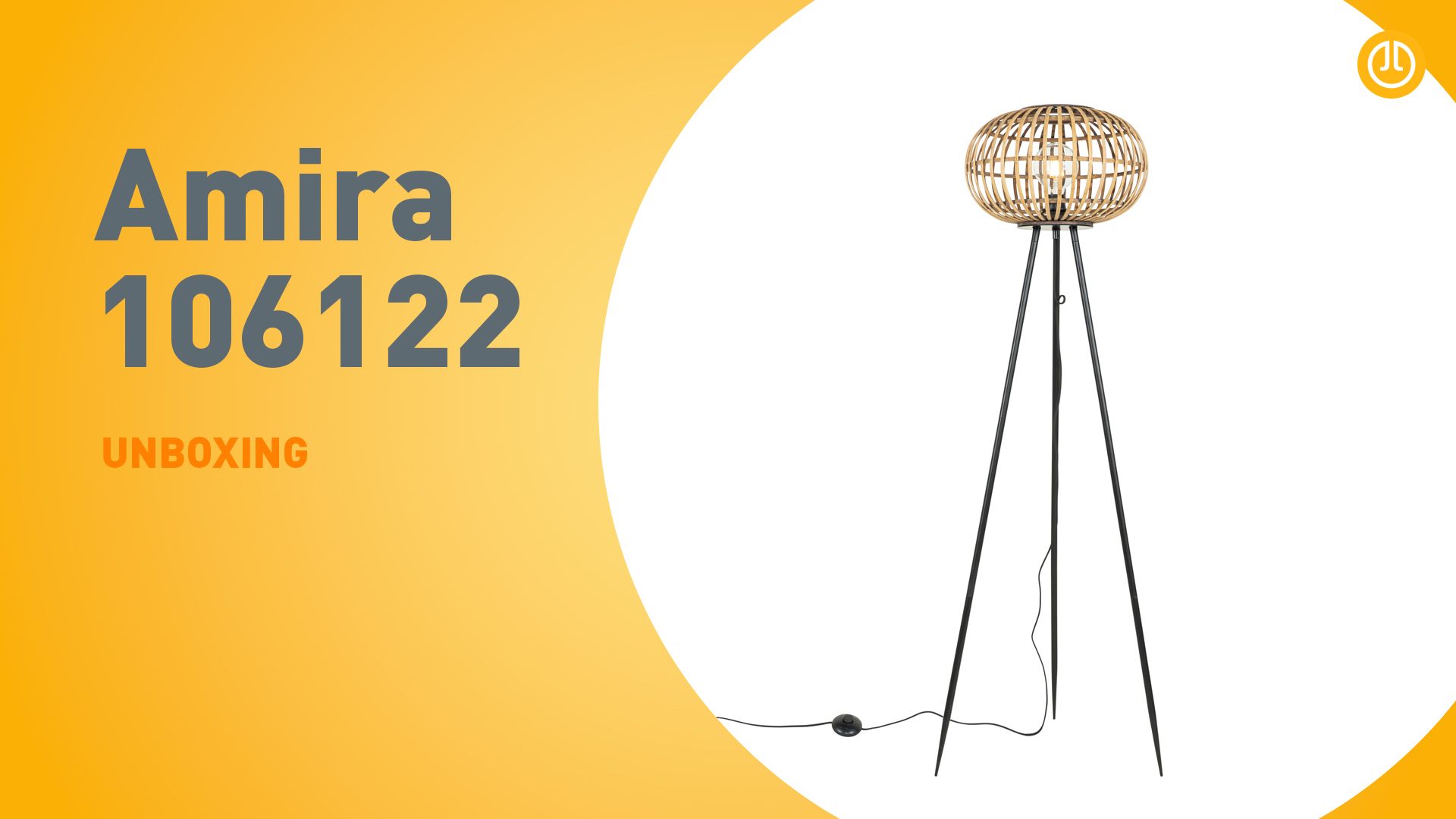 Oosterse tripod vloerlamp bamboe - Amira