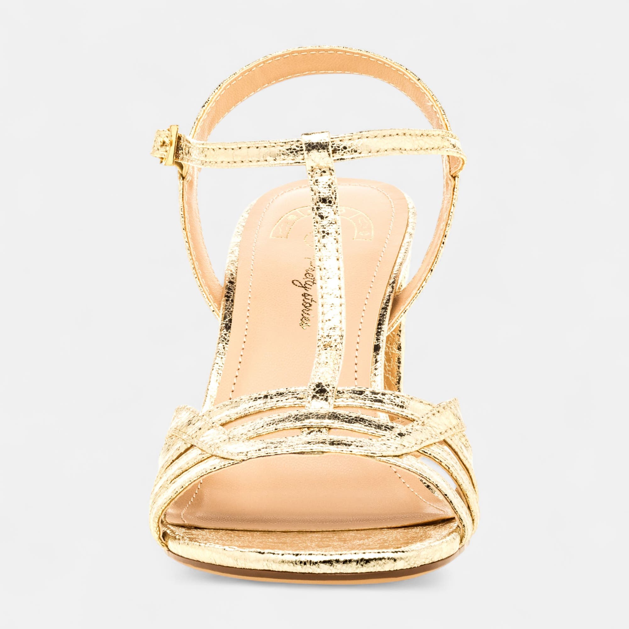 Nu-pieds à talon Femme or
