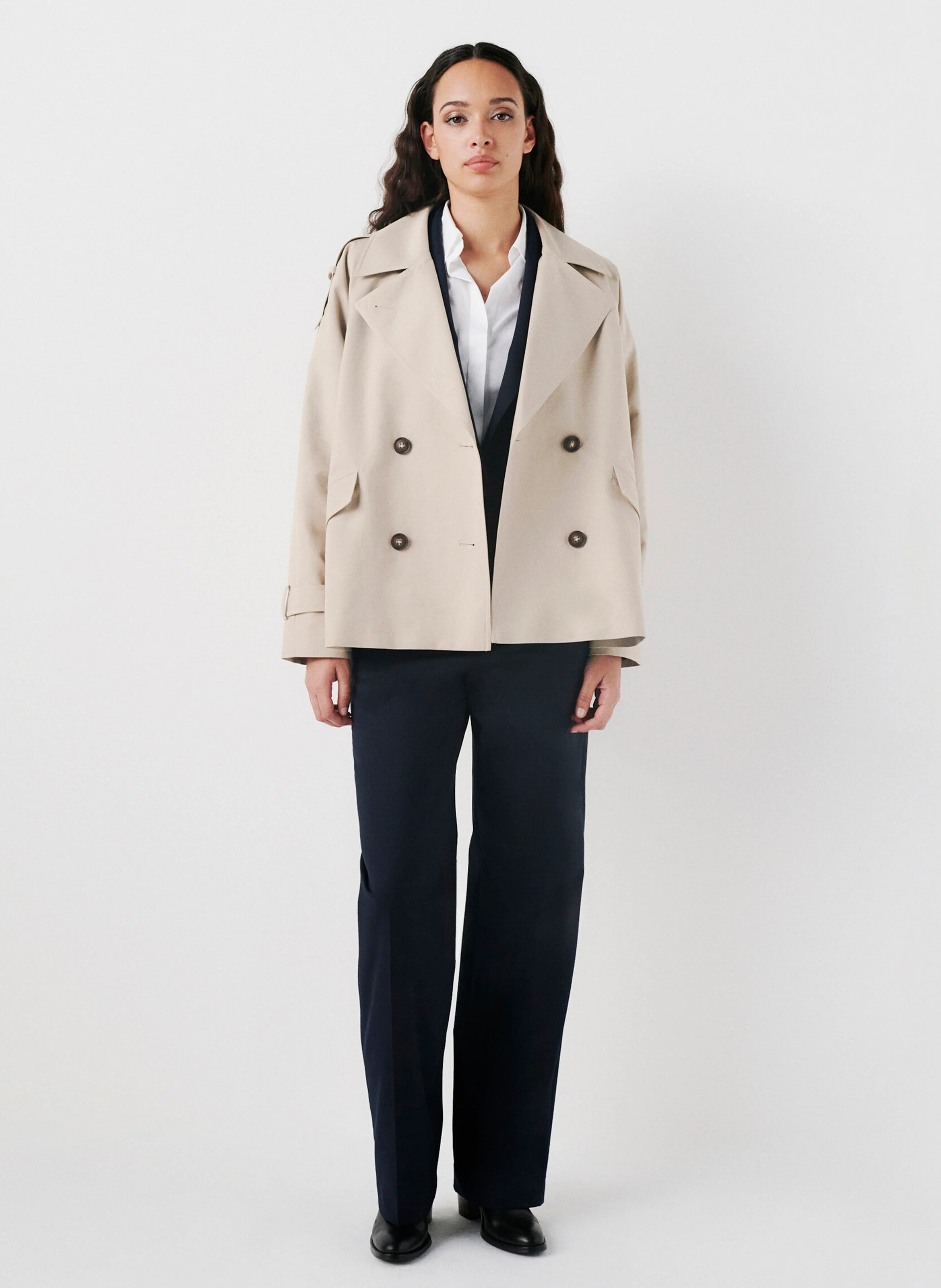 GOURMAND - Trench court ample| Beige