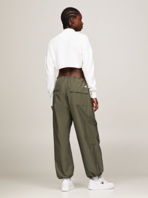Blusa cropped tingida com emblema