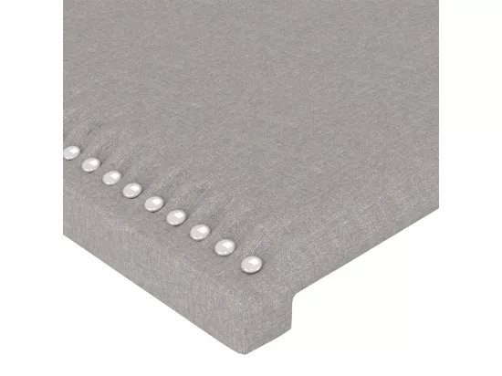 Tête de lit à LED Gris clair 144x5x78/88 cm Tissu