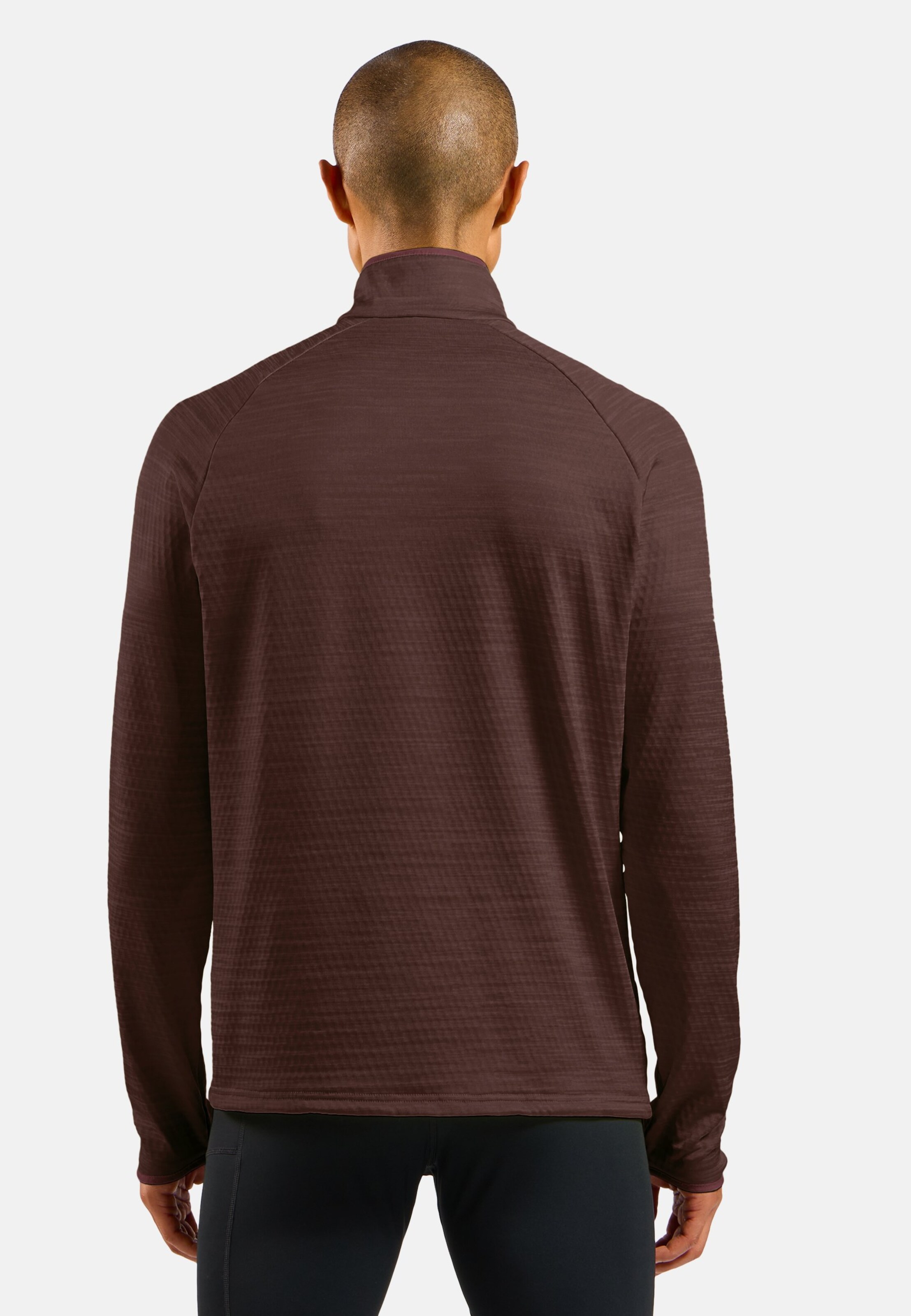 Herren Run Easy Mid Layer Oberteil in fudge melange