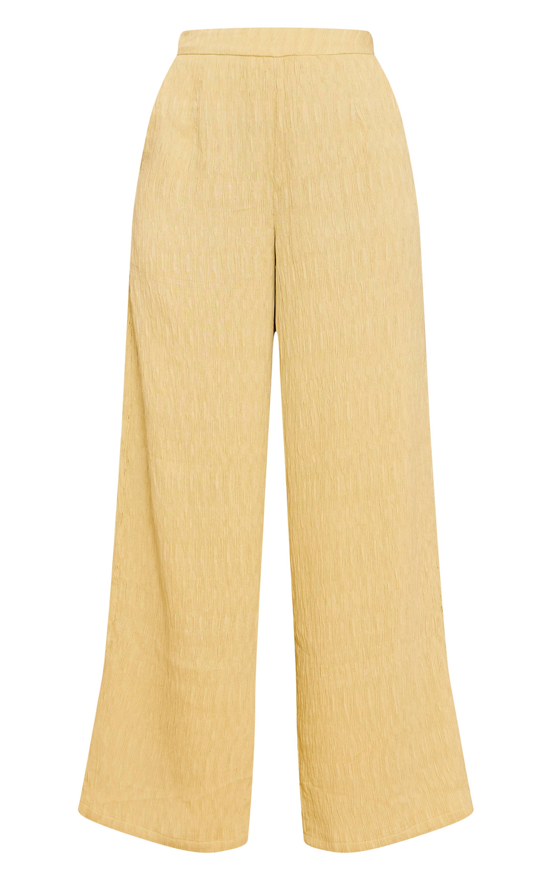 Citron Ensemble Pantalon Large Texturé Coordonné