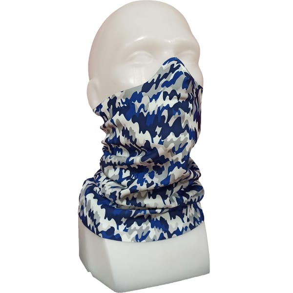 Bandeau cache cou randonnée BOLDO'AIR PRINT TOUR DE COU ERGO CAT1 CAMO BLEU