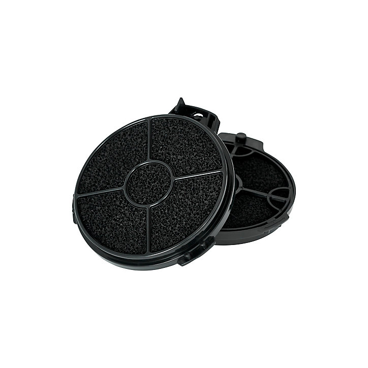 Lot de 2 filtres à charbon rond CARBFILT4 Ø 13,2 cm noir