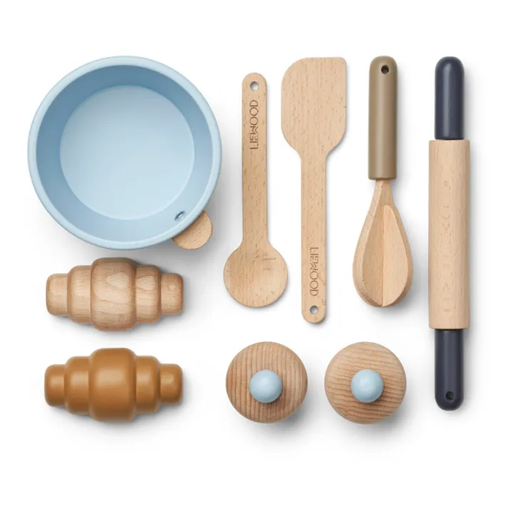 Liewood Set pour cuisiner Lisbeth en bois | Bleu
