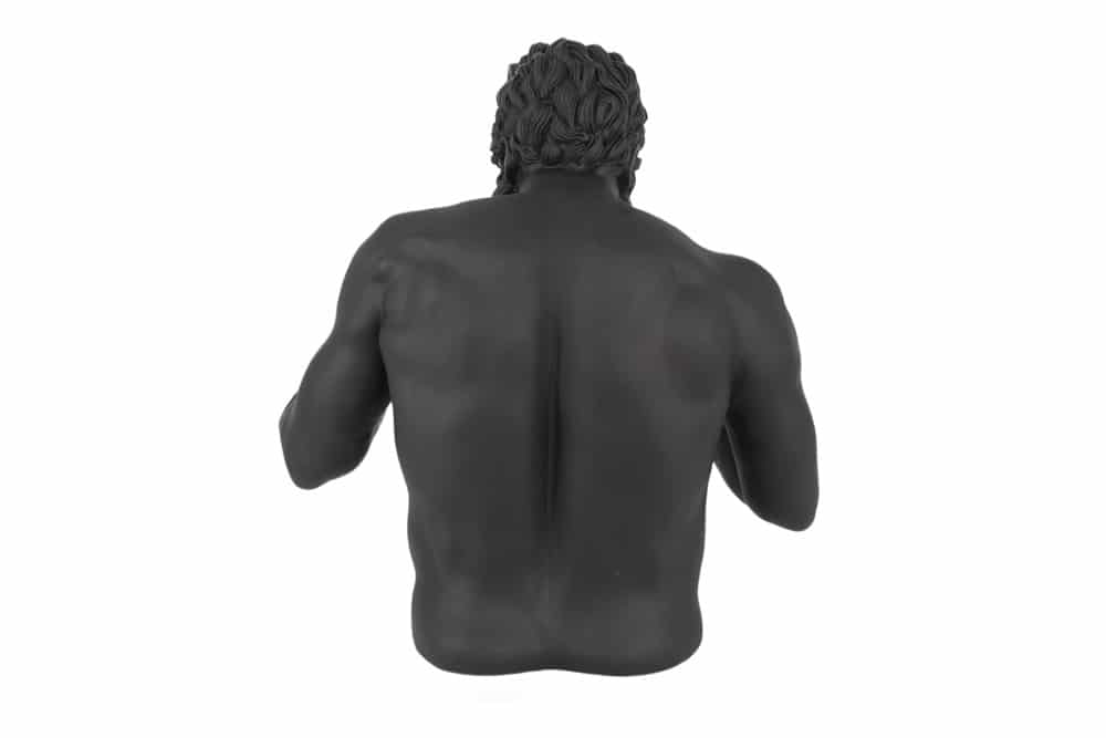 Einzigartige Statue BOXER 50cm schwarz gold handmade Skulptur Deko-Figur