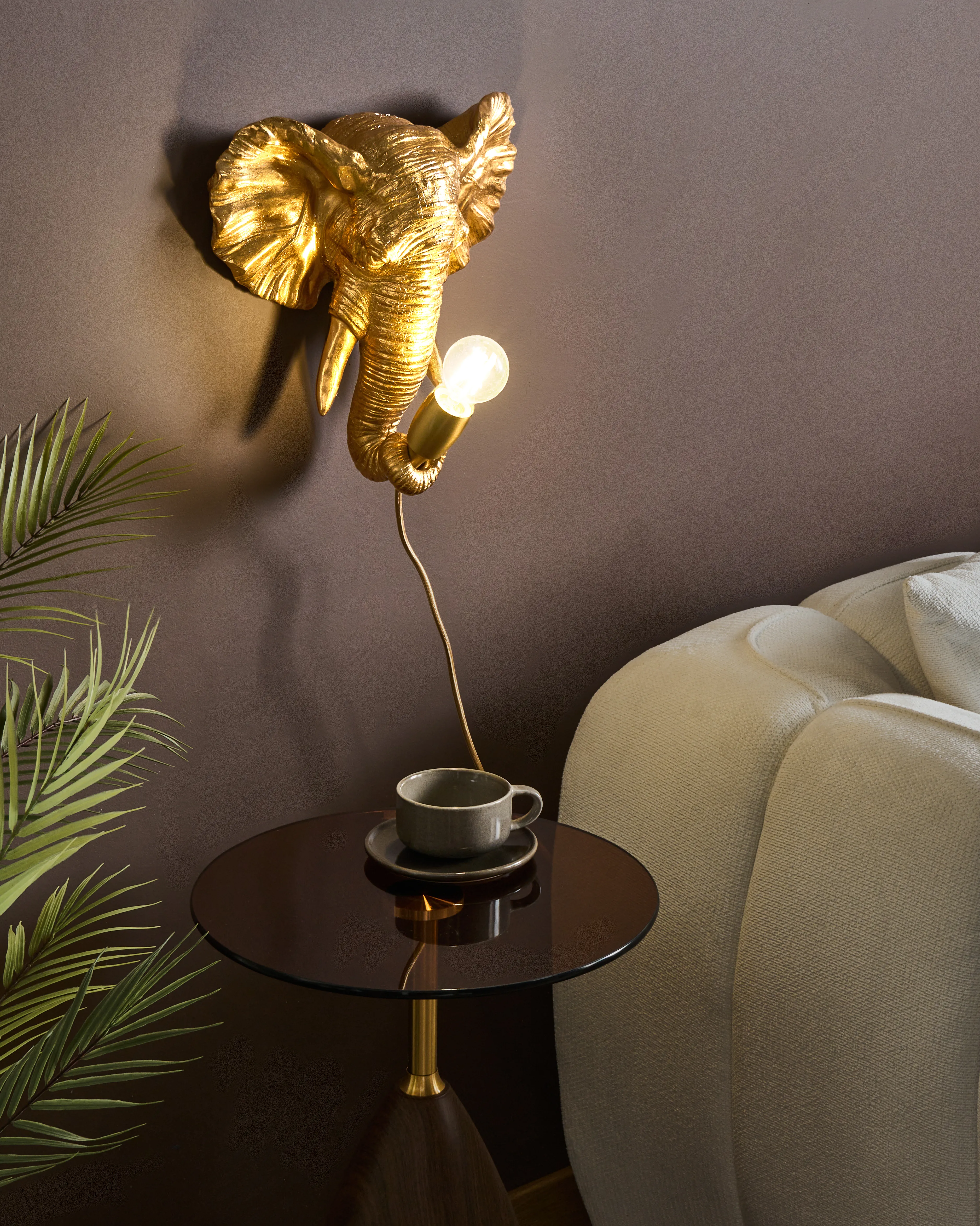 Wandlamp Olifant ELEPHANTI Goud
