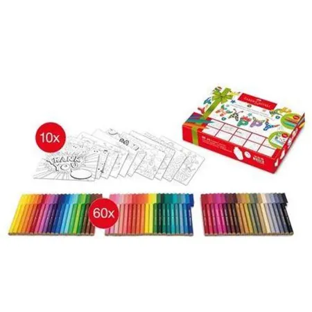 Faber-Castell Grußkartenset Connector +60 Connector Filzstifte