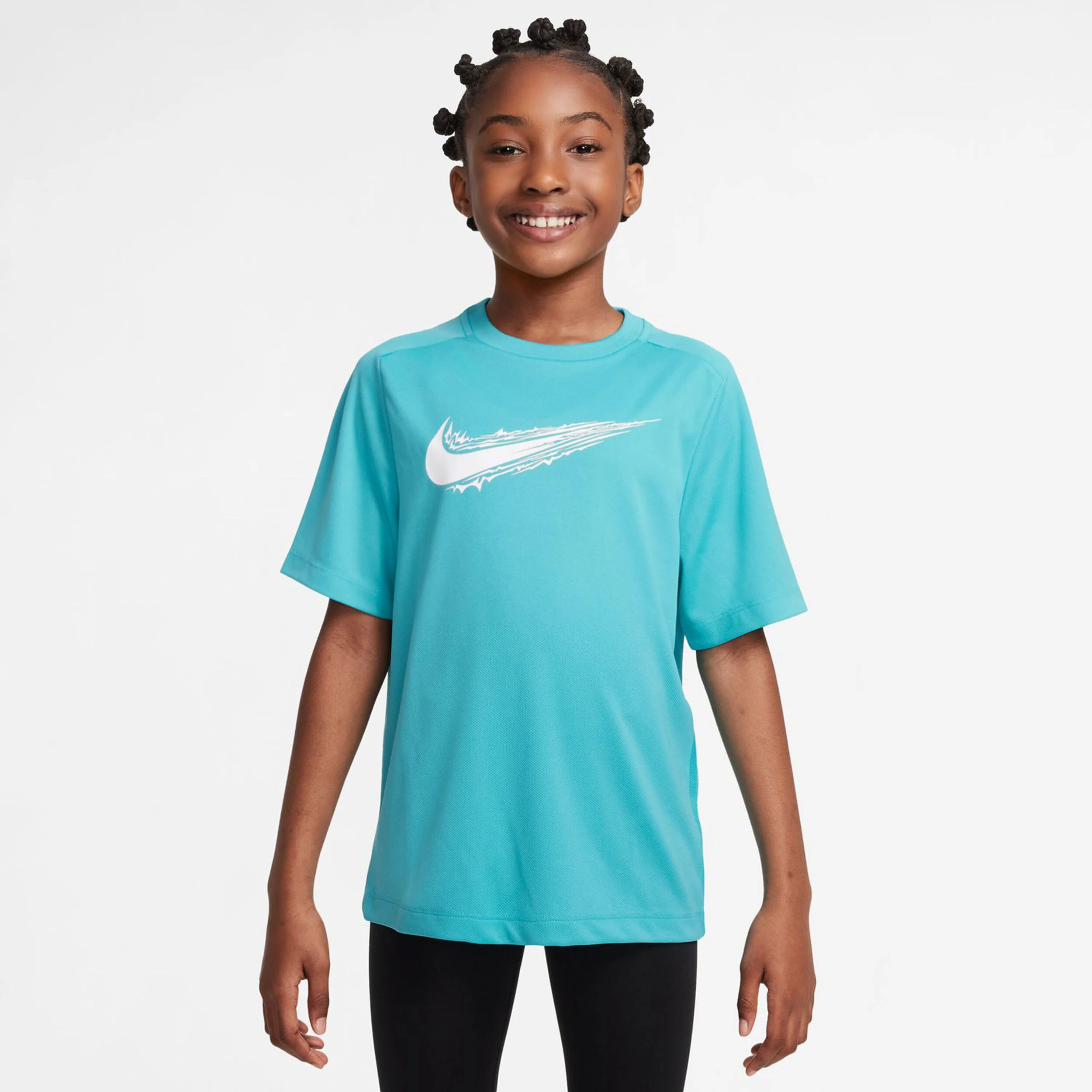 Nike Dri-Fit Multi T-shirt Enfants - Turquoise , Blanc