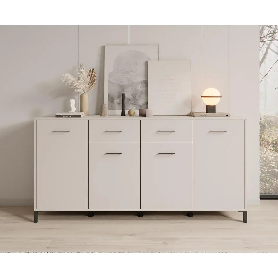 Meubella - Dressoir Vidor - Beige - 183 cm