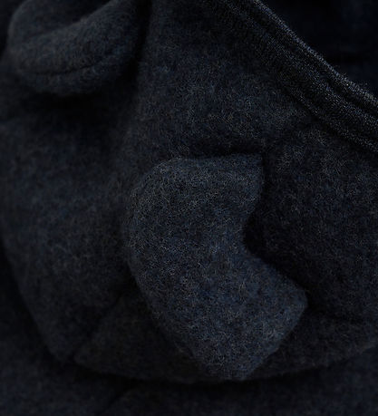 Huttelihut Køredragt - Uldfleece - Navy m. ?rer