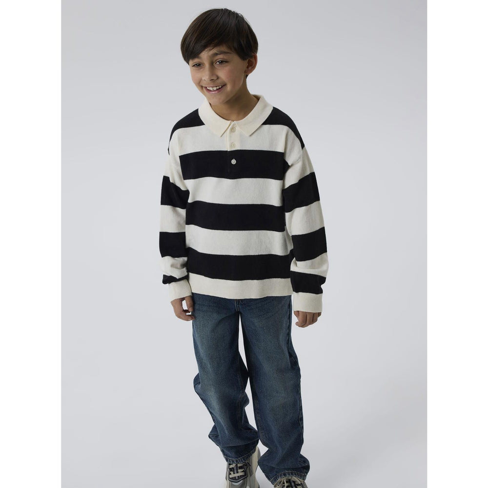 Køb Name It Black Nkmobert Ls Loose Strik Polo