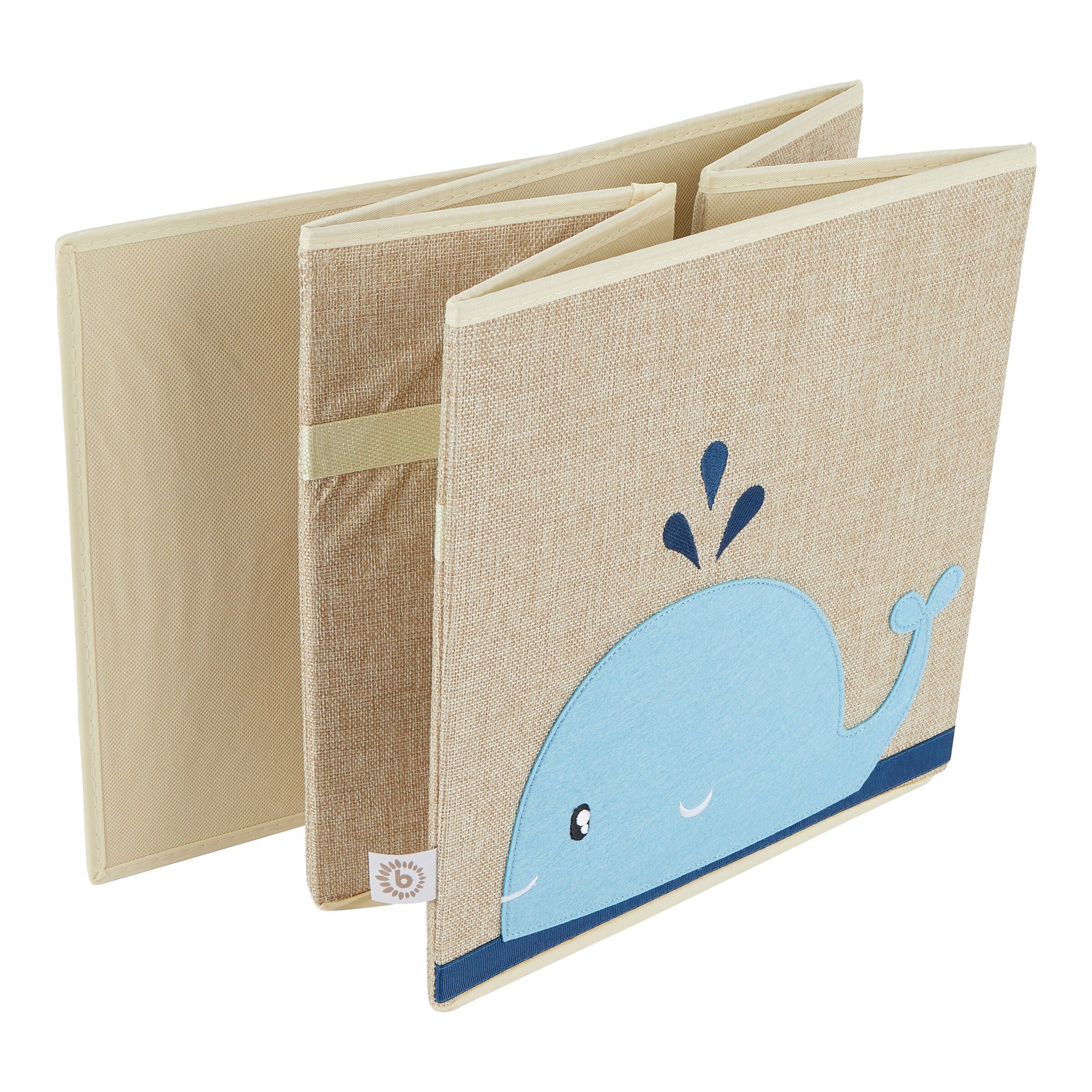 Bieco Aufbewahrungsbox 32x32x32 cm Wal / beige / braun / blau