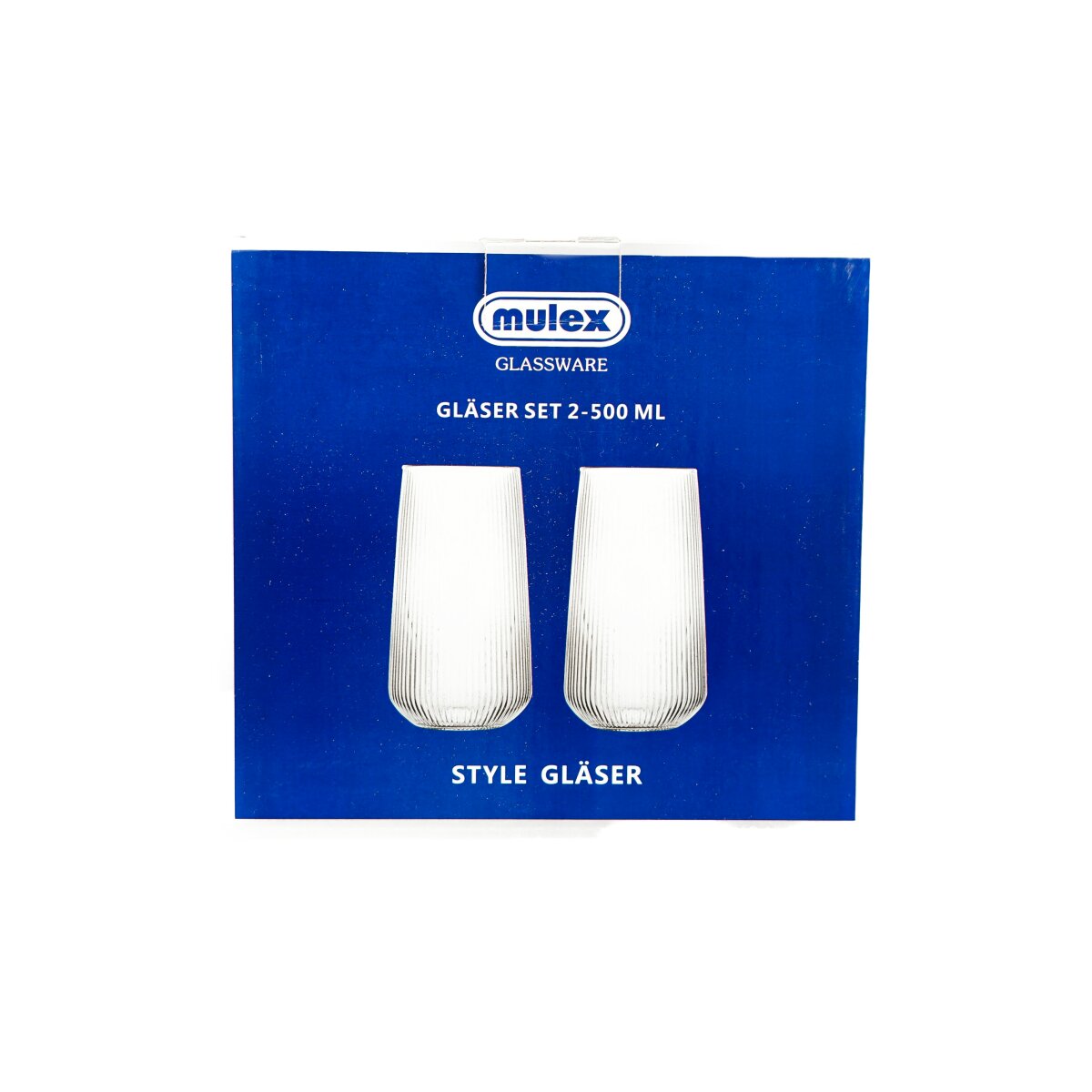 Glas Set Stripe Riffel Longdrink-Glas