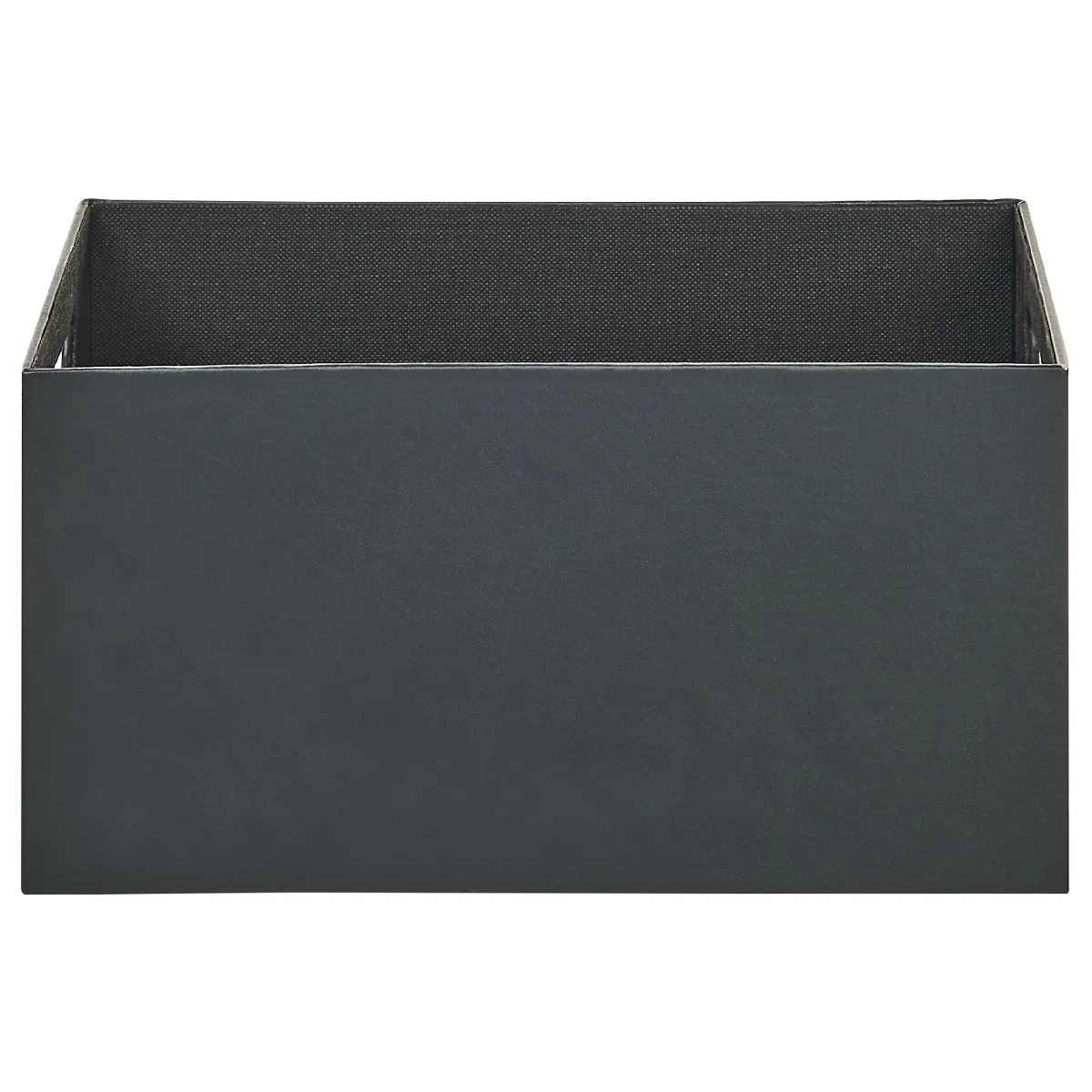 Beliani Larsa - Lot de 3 paniers en cuir PU gris