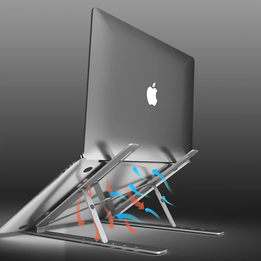 Faltbare 6-Höhen Halterung Alu Ständer für Laptop / MacBook / Tablet (bis 18