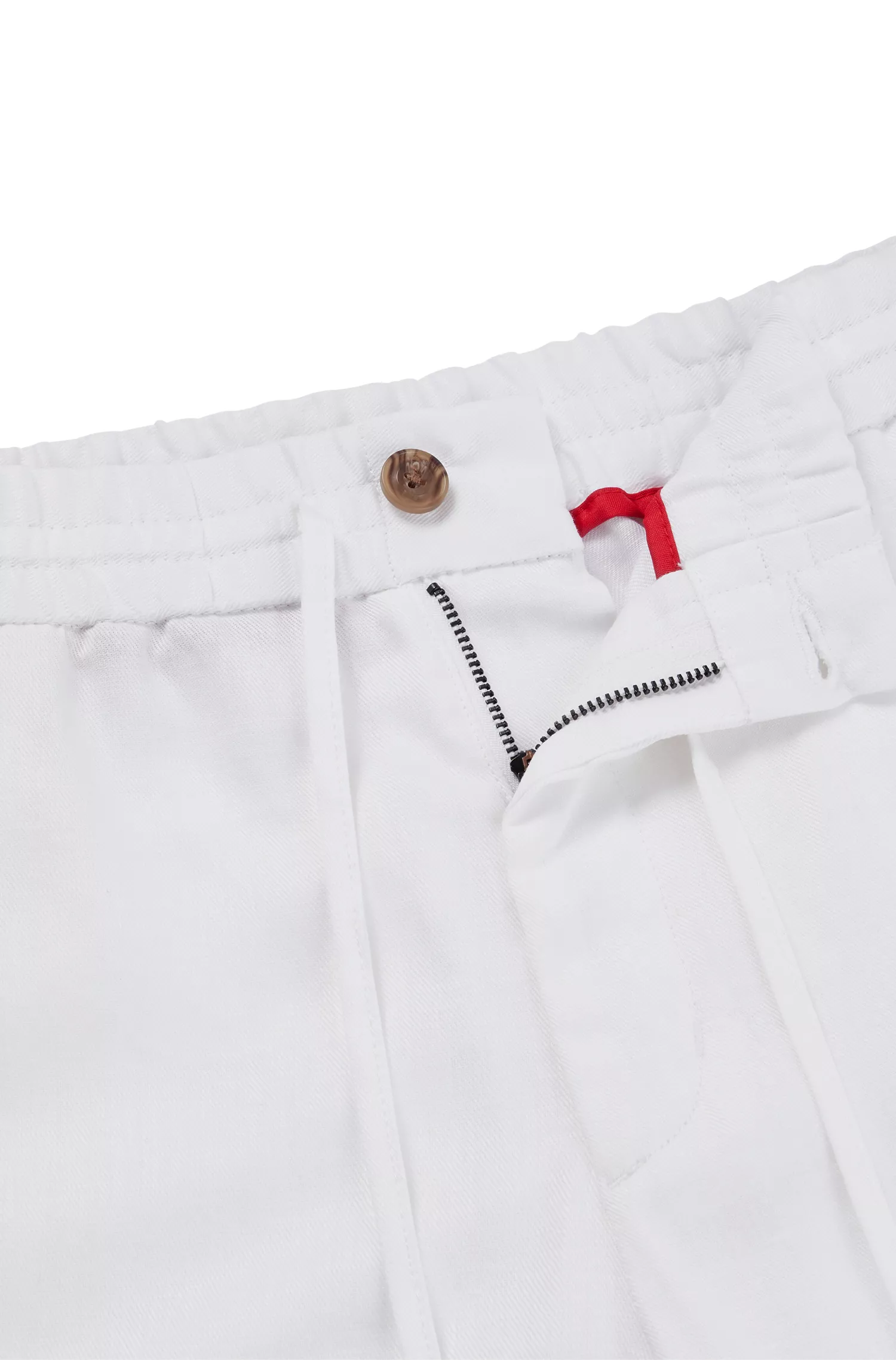 HUGO Vermelho - Shorts Slim-fit com perna reta