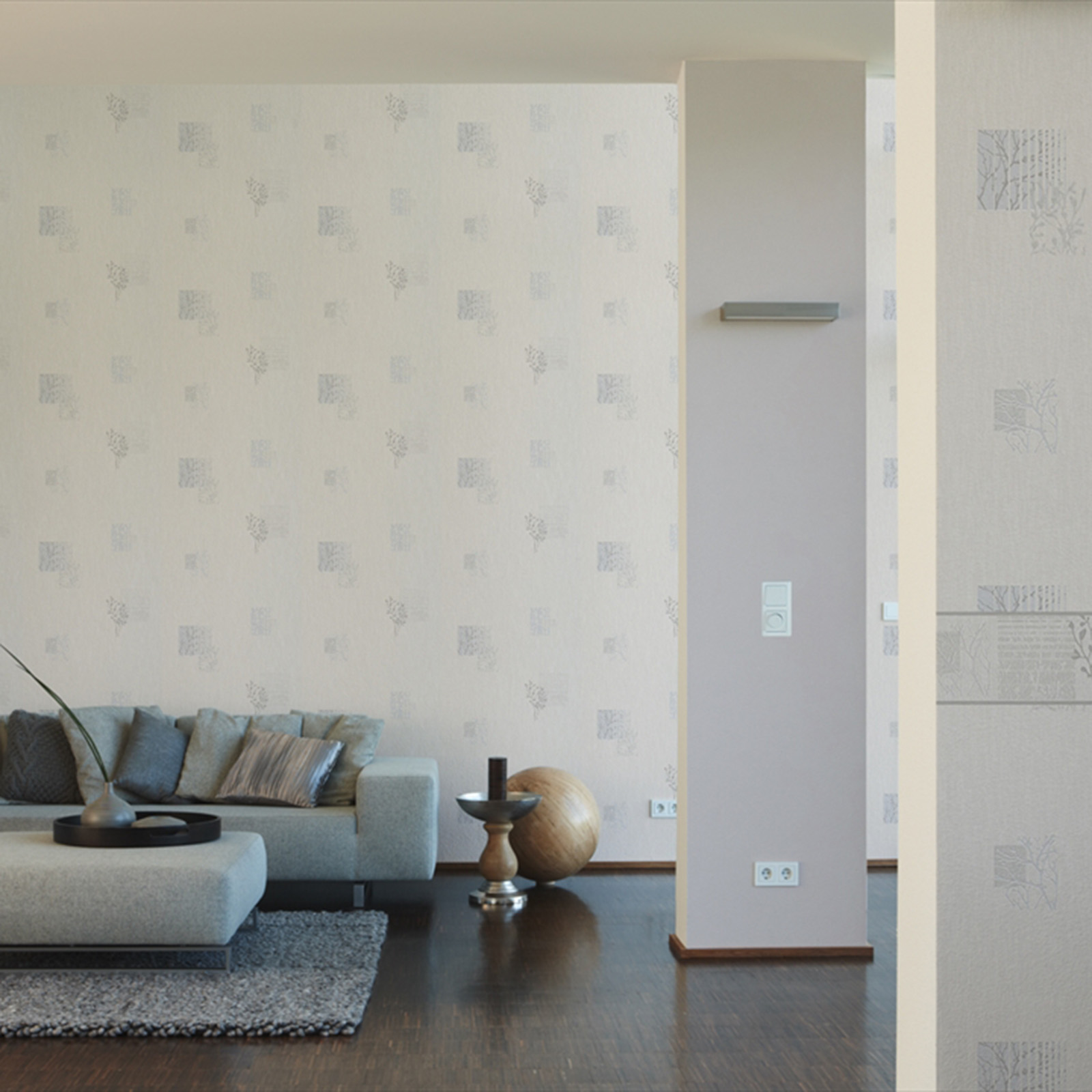 Vinyl-Borte LIFE 2 - grau-beige - Pflanzen - 13 cm
