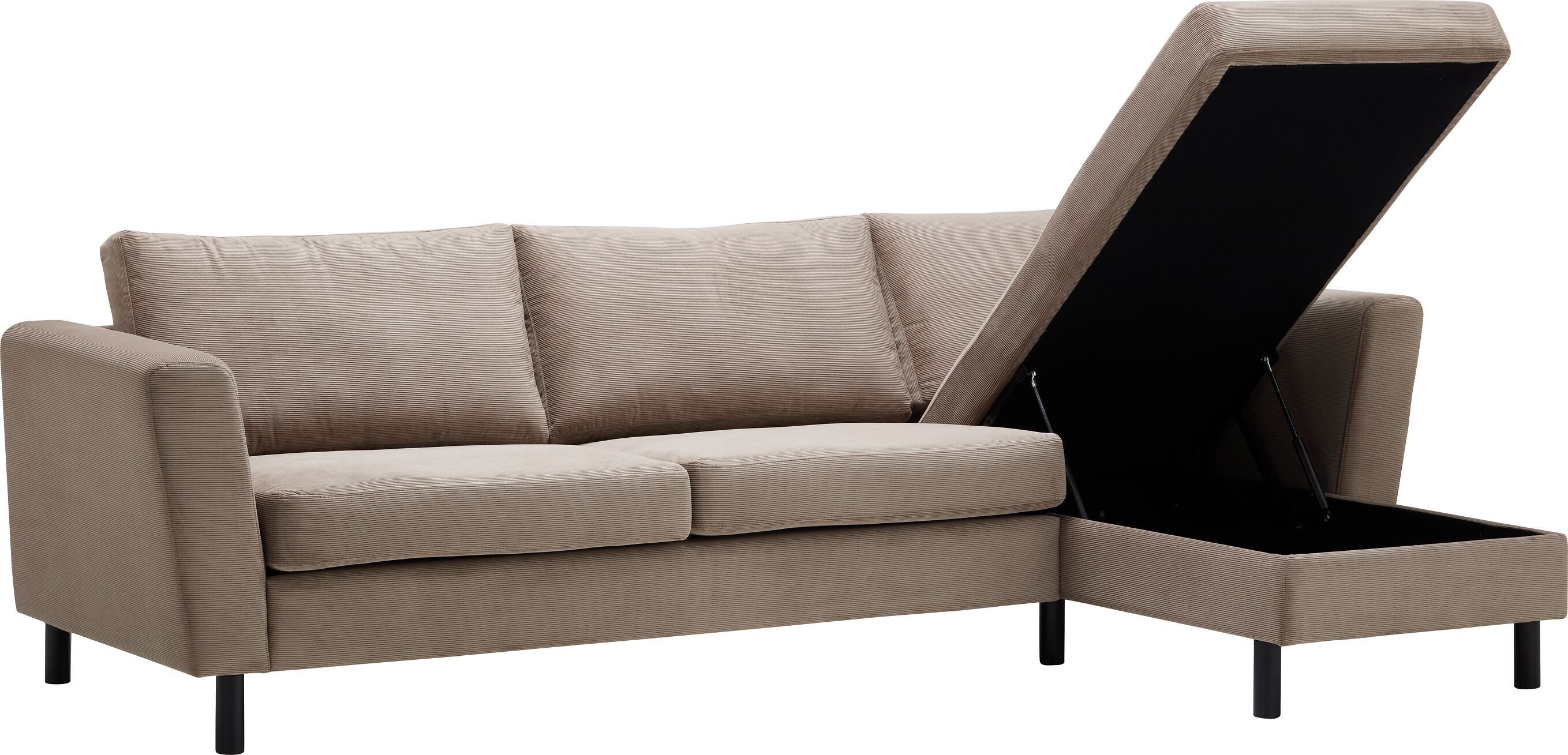 DIENER Ecksofa - Taupe / B: 235.0 cm x T: 156.0 cm x H: 81.0 cm