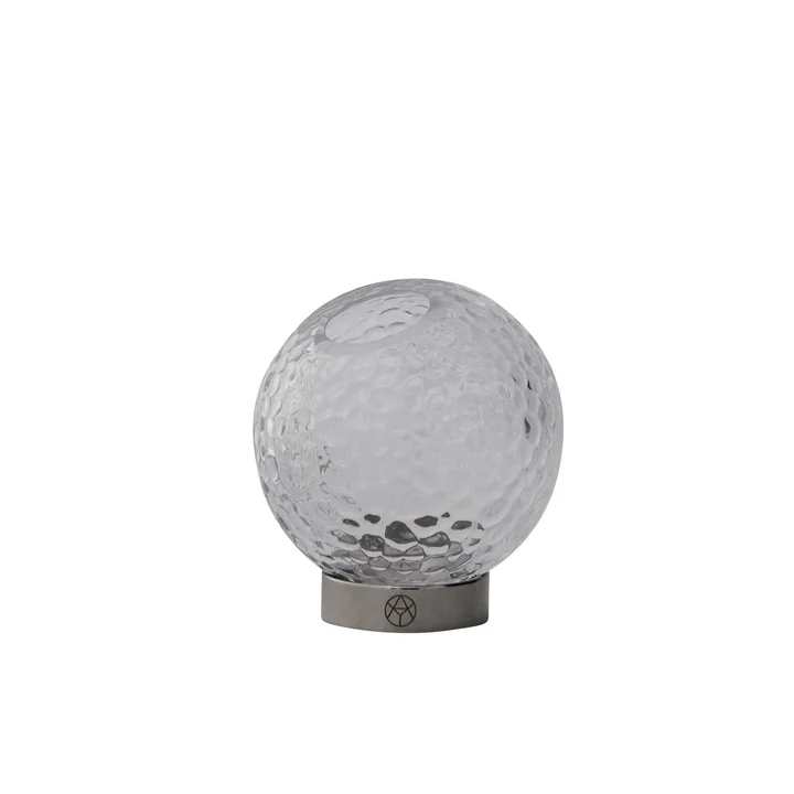 AYTM - Globe Bubbles Vase Ø 10 cm, klar / silber