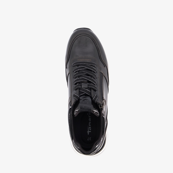Tamaris dames lak sneakers zwart