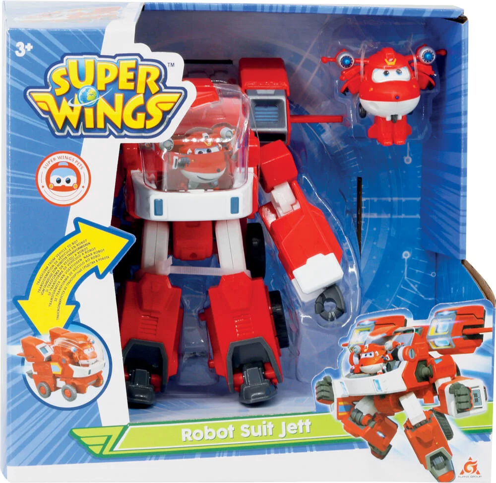 SUPER WINGS - VEHICULE ROBOT  JETT 3 EN 1 -