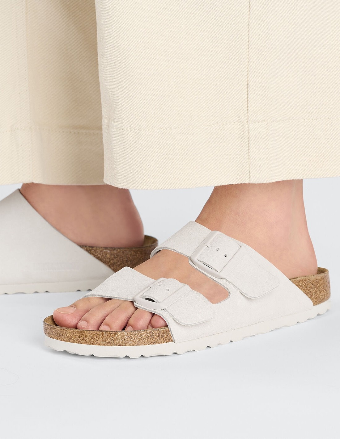 birkenstock Mules Femme arizona leve antique white