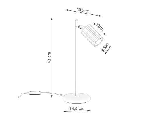 SOLLUX LIGHTING - Lampe à poser karbon or
