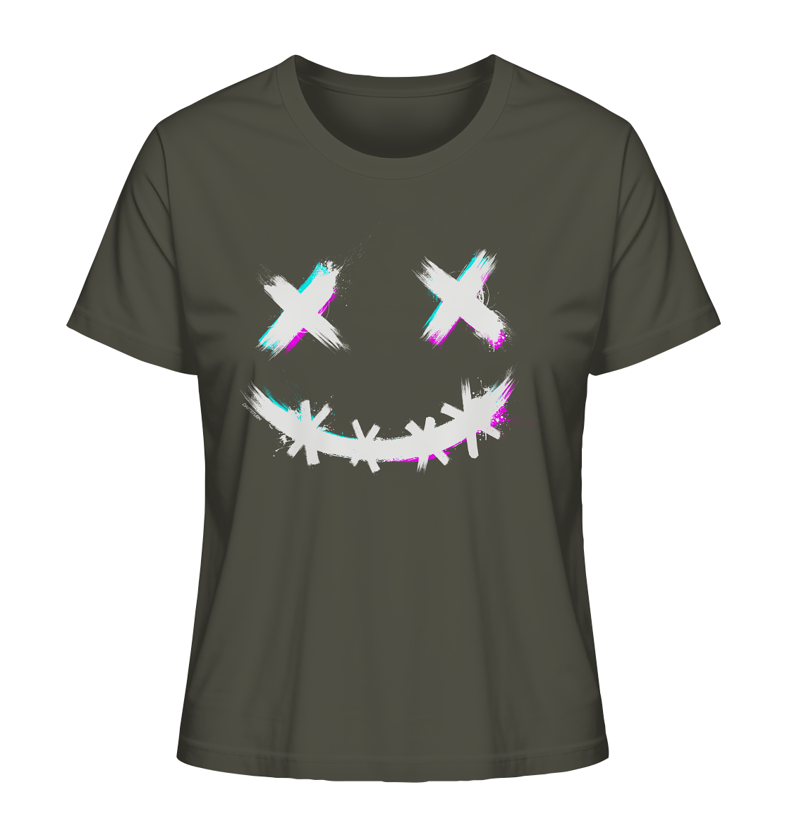 DartSturm - Scary Smile - Weiß - Ladies Organic Shirt