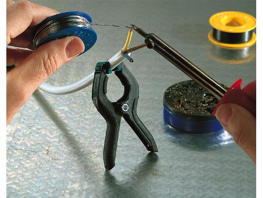 Wolfcraft Mini-Federzwinge 4 Stück 30 mm Vielseitiger Allrounder – ideal für Haushalt, Hobby und Bastelprojekte