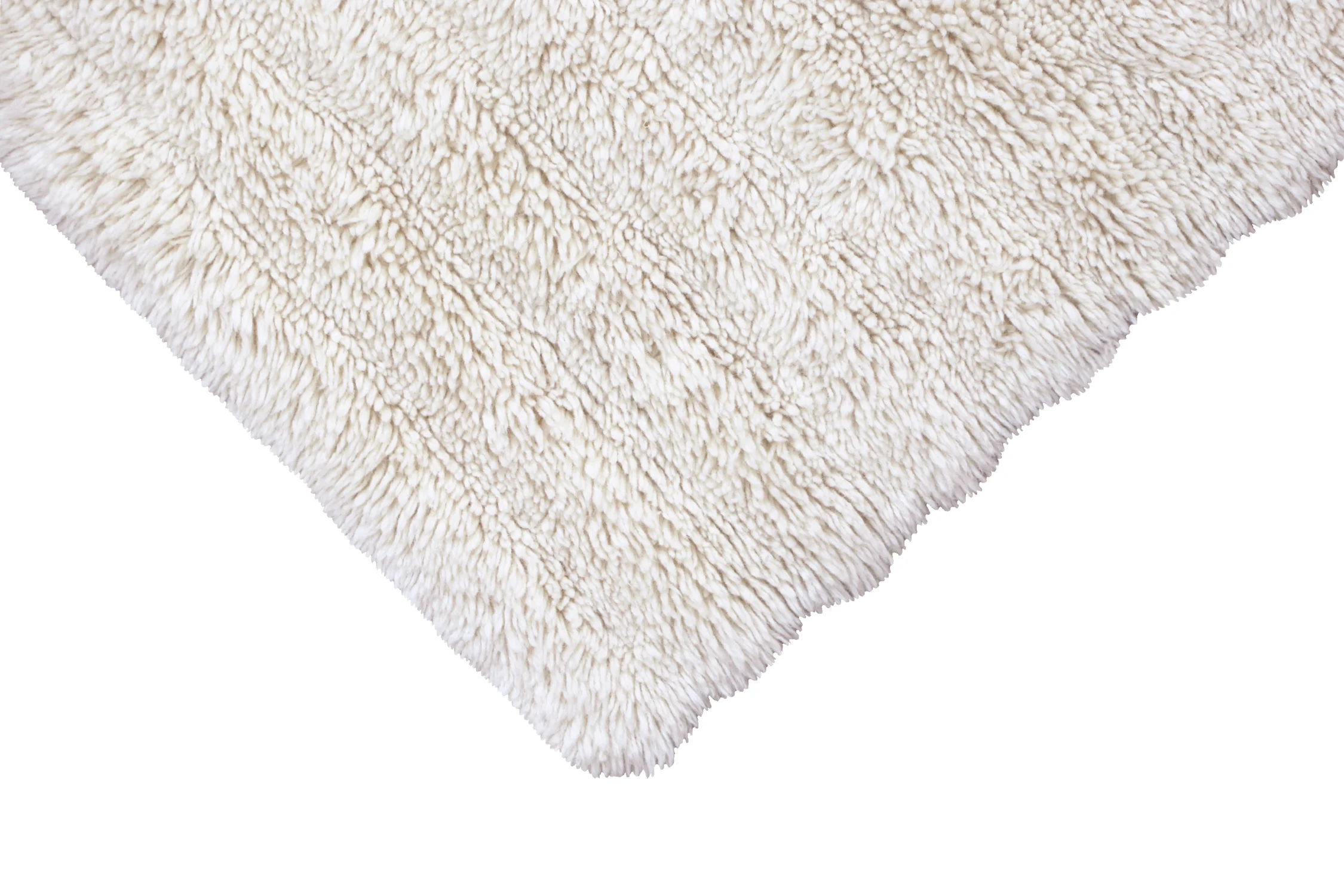 DUNES - MOUTON - Tapis rectangulaire en laine lavable | Blanc