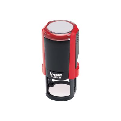 Trodat Printy 4630 - Tampon rond personnalisable avec 7 lignes de texte - zone d'impression diamètre 30 mm