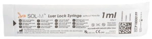 SOL-M Spritze PP 1ml Luer Lock steril 3-teilig, 100 Stück