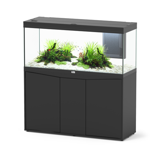 Aquarium équipé Meuble Volga 240 Led 2.0 Noir L.122.5 P.42.7 H.55.6 cm