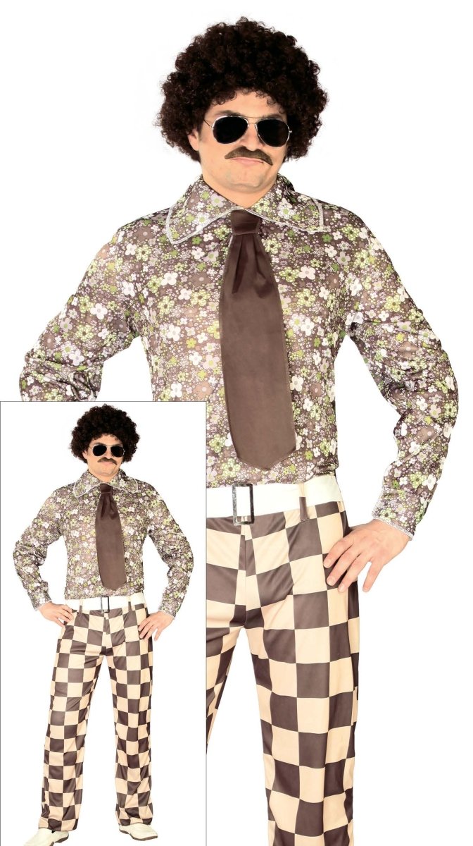 Disco 70S Kostuum Bruin Heren