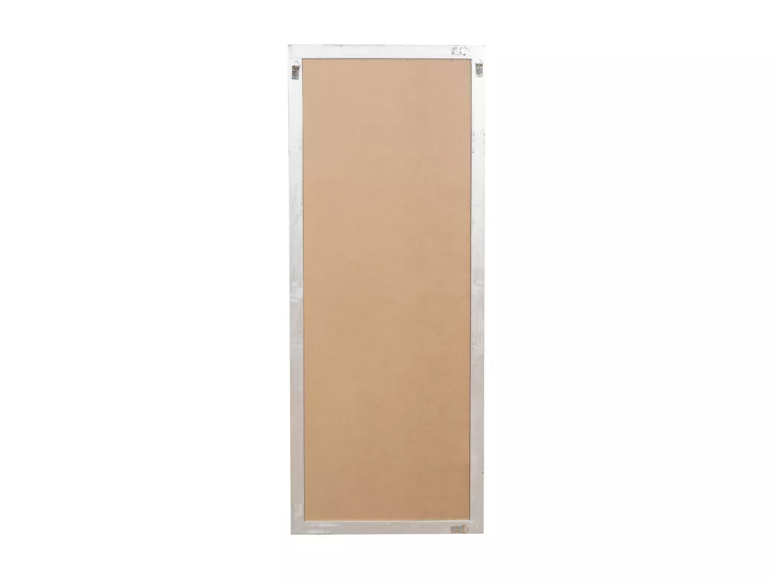 Miroir mural en finition feuille d'argent - Bois - 72x180 cm