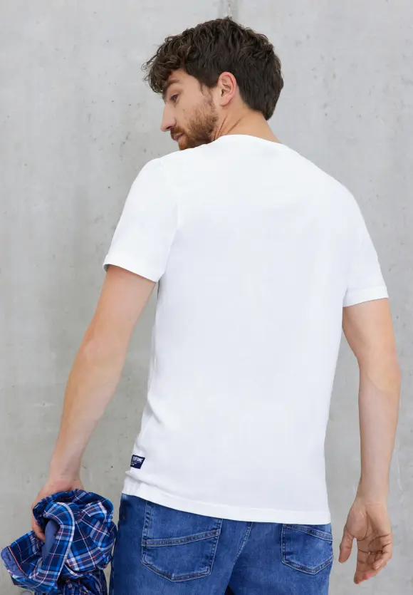T-Shirt mit Partprint - White