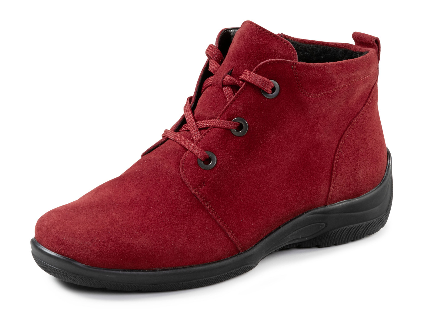Waldläufer Schnür-Bootie aus weichem Veloursleder