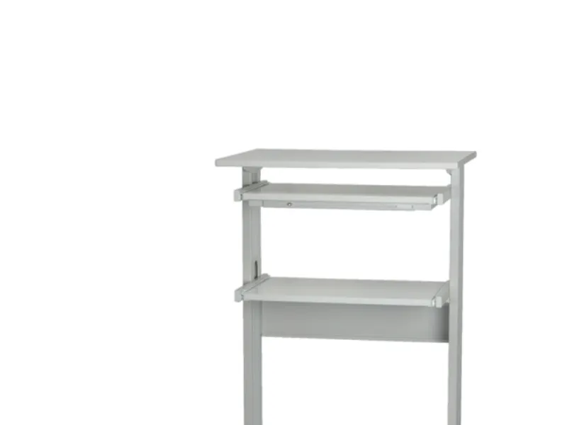 ROLINE PC Standing Workstation, Rektangulær form, Metal, Plast, Grå, Hvid, 680 mm, 450 mm, 1100 mm