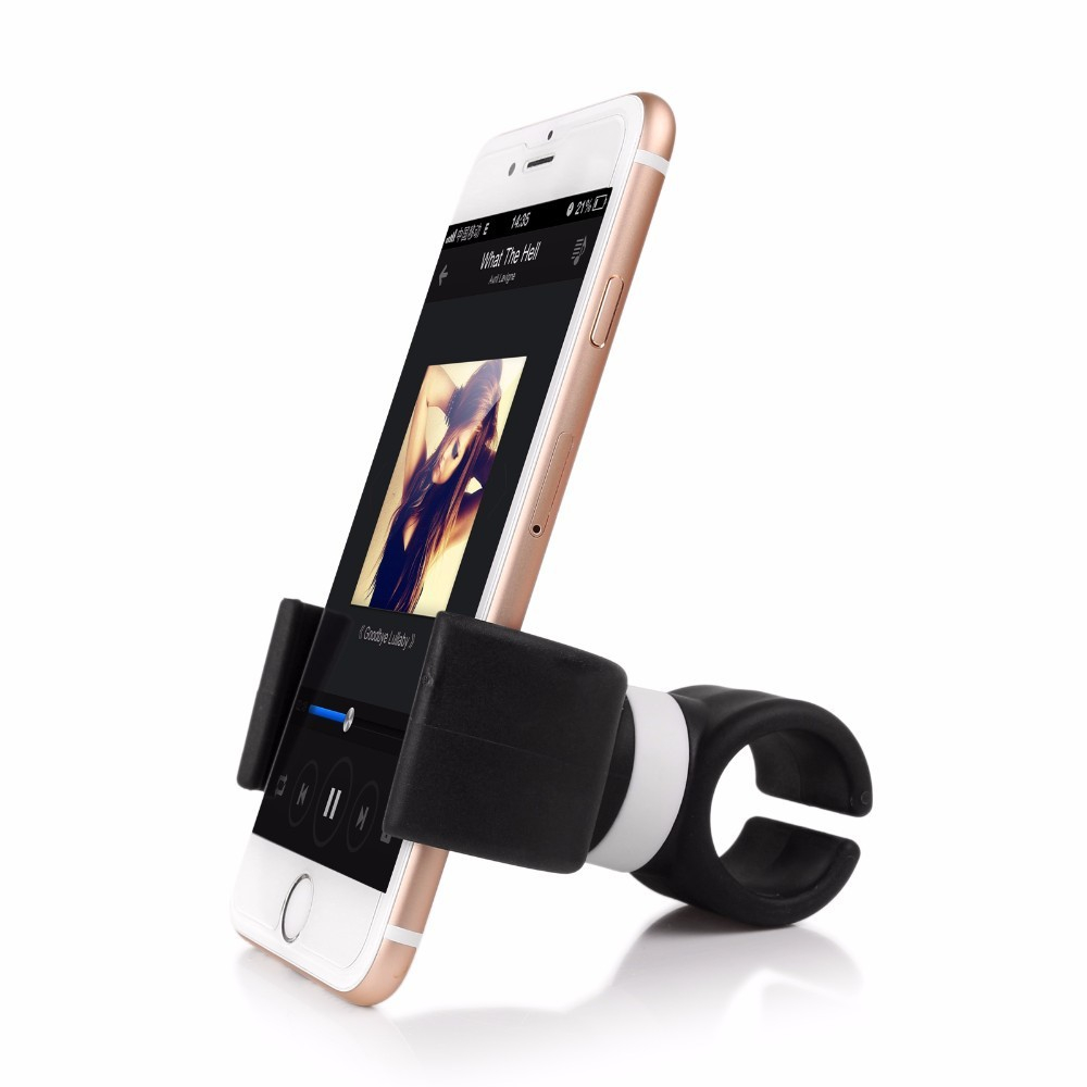 Universal Handy Halterung 360º Grad Smartphone Halter für Kinderwagen / Einkaufswagen - Schwarz