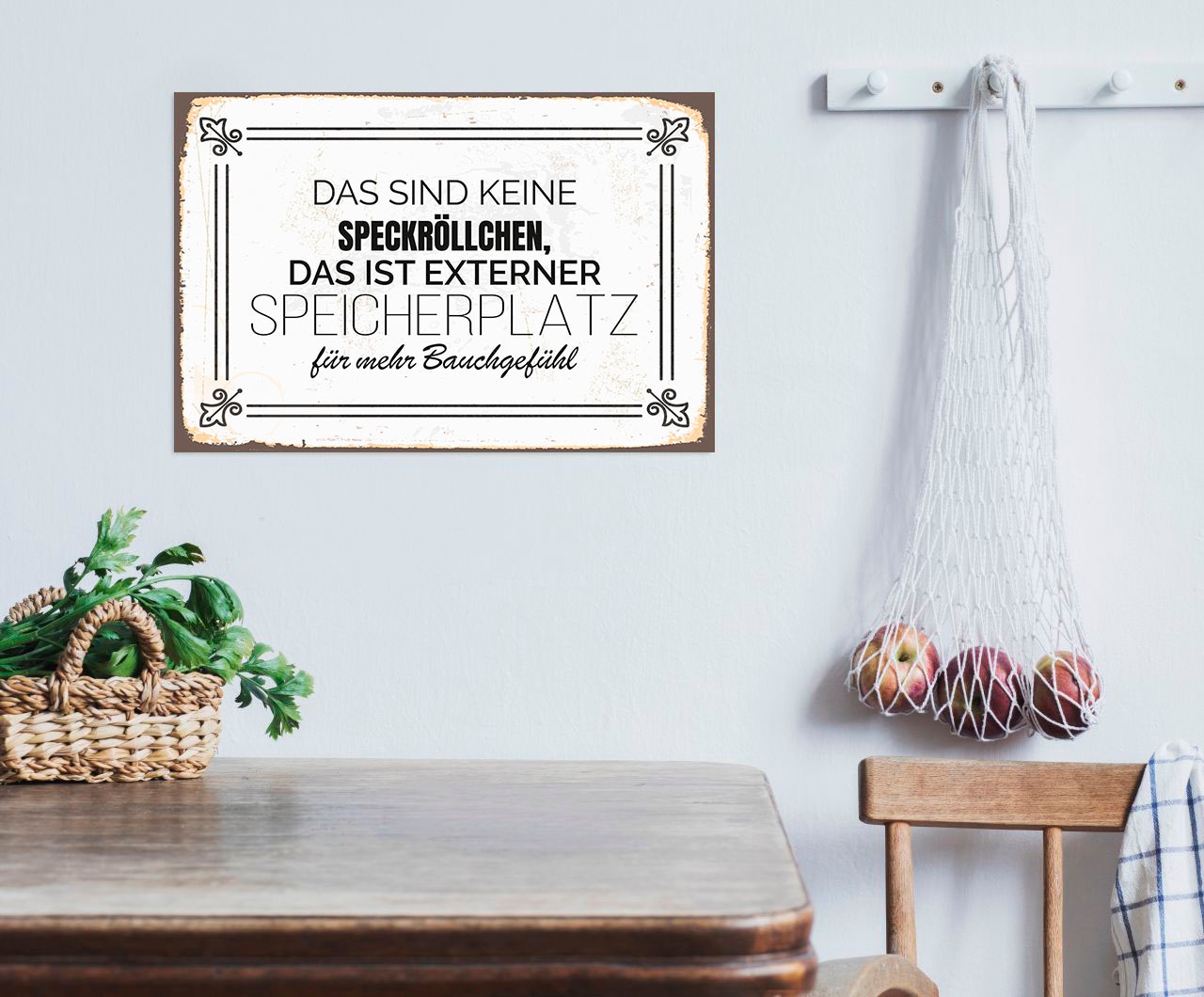 queence Metallbild »Externer Speicherplatz« Schriftzug | Schriftzüge 1 Stk. tlg. Stahlschilder